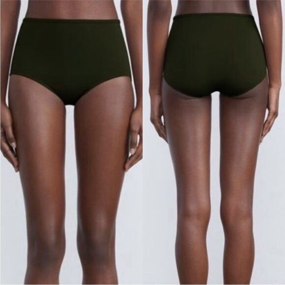LAFAYETTE 148 NWT HIGH WAIST SWIM BOTTOM COLOR DEEP BASIL SIZE XS - Picture 1 of 5